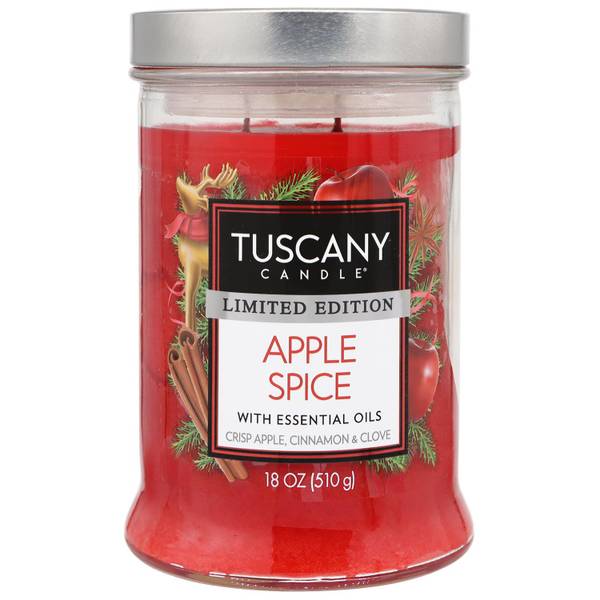 Accent Pressed Floral Candle - Spicy Apple
