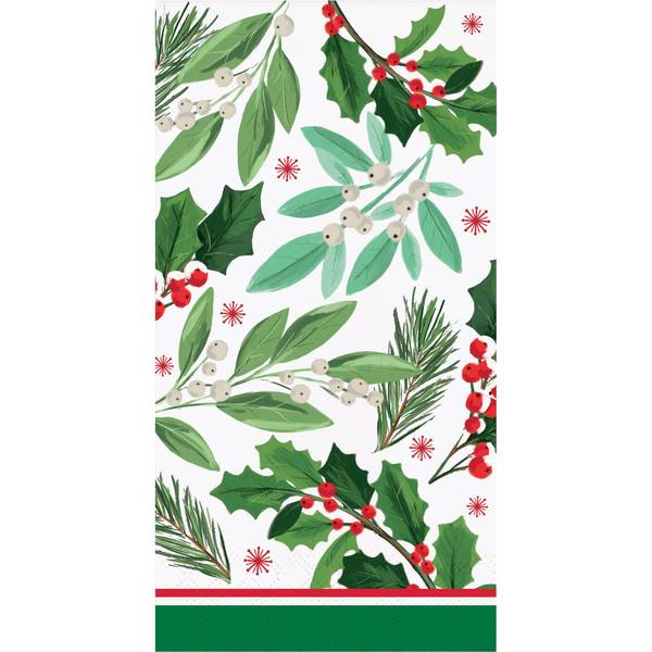 Photo of 16-Count Holly Jolly Christmas Guest Towels