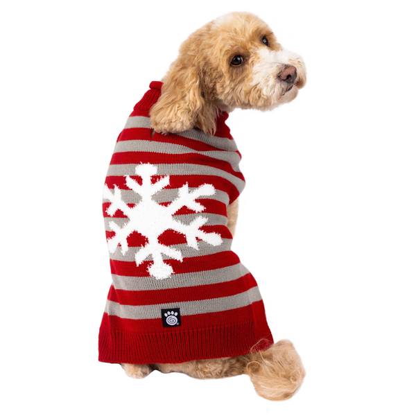 PetRageous Designs Chenille Snowflake on Stripes Sweater - 24761XS ...