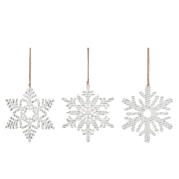 Transpac Imports Inc. Large Metal Snowflake Ornament Assortment - Y5660 