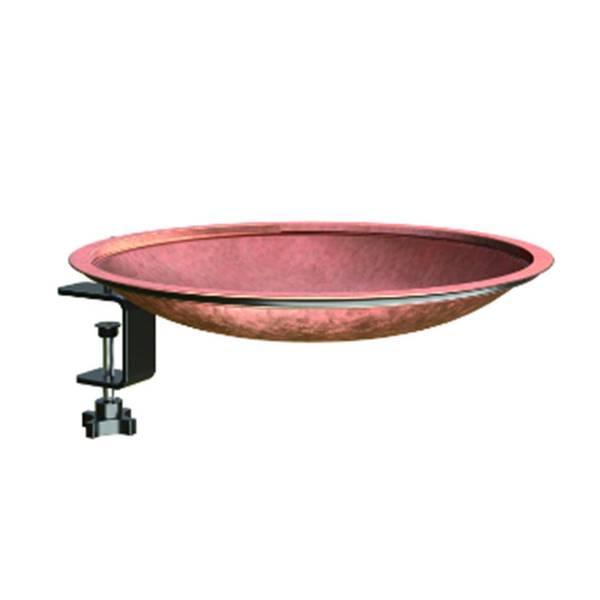 Woodlink 14" Copper Metal Deck Railing Bird Bath 23816 Blain's Farm