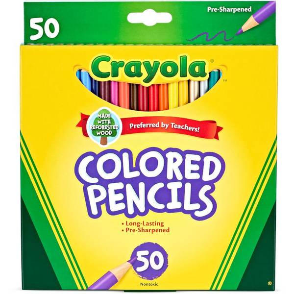 Crayola 50-Count Colored Pencils - 68-4050 | Blain's Farm & Fleet