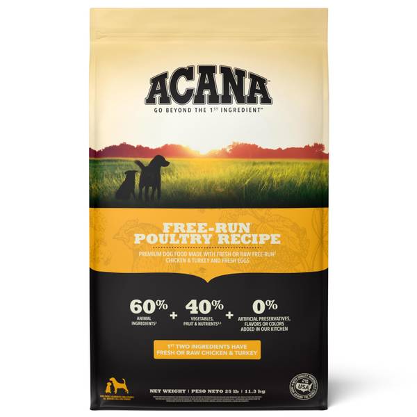 Photo of Free-Run Poultry Recipe Dog Food, 25 lb, 60% Protein-Rich Animal Ingredients
