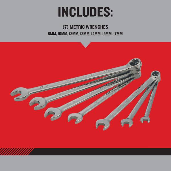 Craftsman 7-Piece OVERDRIVE MM Wrench Set - CMMT87807 | Blain's