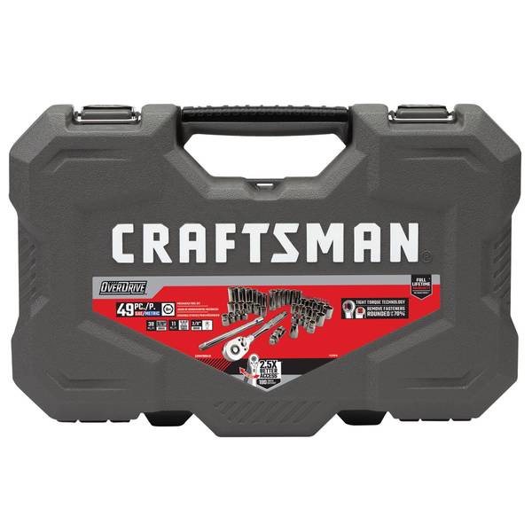 Manセット Craftsman 80-Piece OVERDRIVE Mechanics Tool Set - CMMT99080L