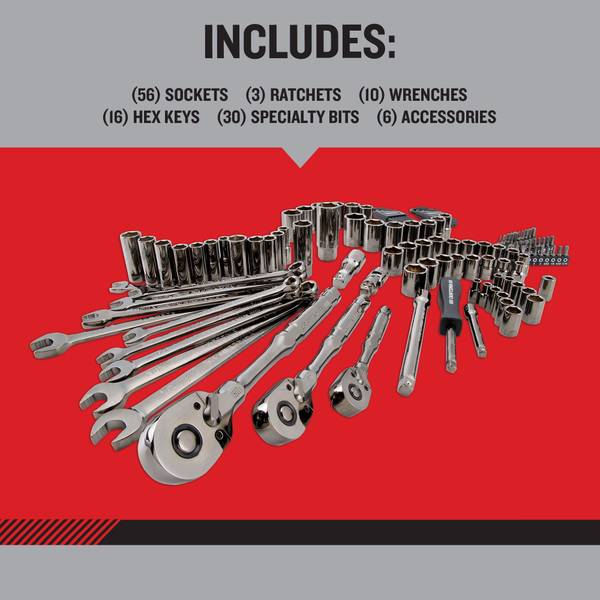 Craftsman 121-Piece OVERDRIVE Mechanics Tool Set - CMMT99121L