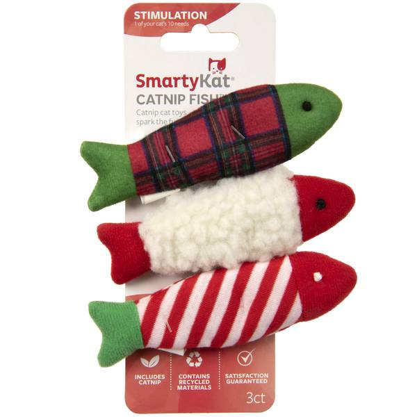 SmartyKat 3-Pack Holiday Catnip Fish