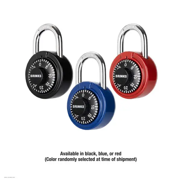 Brinks Dial Combination Padlock Assorted Colors - 162-49005