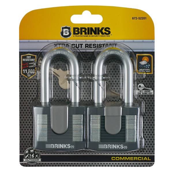 Photo of 2-Pack 50MM 2" Shackle Commercial Laminated Steel Keyed Padlock