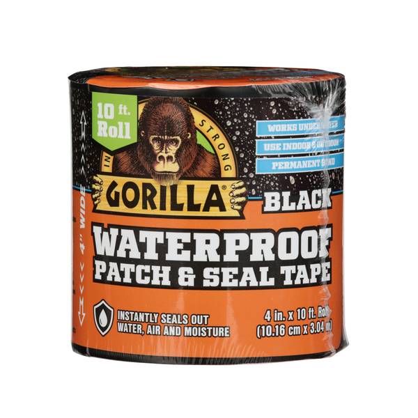 Gorilla 10' Waterproof Patch & Seal Black Tape - 107261