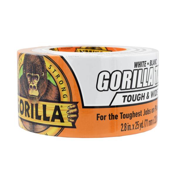 Gorilla 25 Yd White Tough & Wide Tape - 6025302 