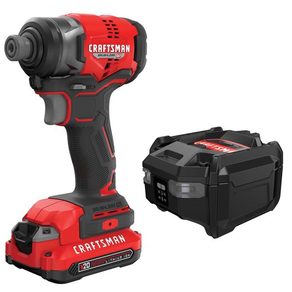 Craftsman V20* BRUSHLESS RP Cordless 1/4-in Impact Driver Kit ...