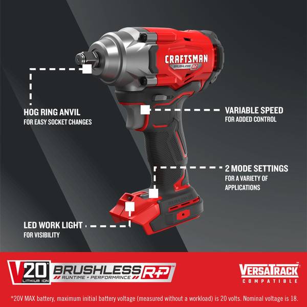 Brushless Impact Wrench Craftsman Impact Battery Craftsman Torque