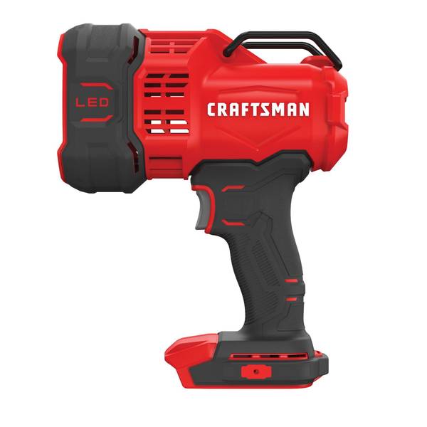 craftsman v4 rechargeable led flashlight v46100 V20 Work Light, Spotlight Flashlight, 2,500 Lumens, Spotlights Handheld, Cordless, Tool Only (CMCL060B) With a convenient hanging hook Craftsman V20 Cordless Spotlight -