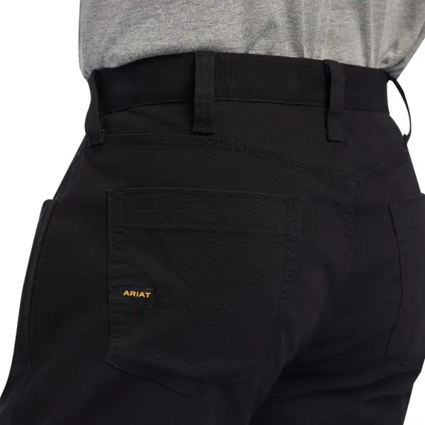 Ariat Men's Rebar M4 Relaxed DuraStretch Made Tough Straight-Leg Pant 40-30 Black