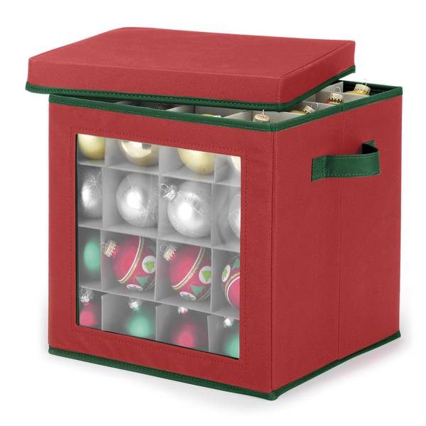 Photo of 64 Compartment Holiday Ornament Storage Cube