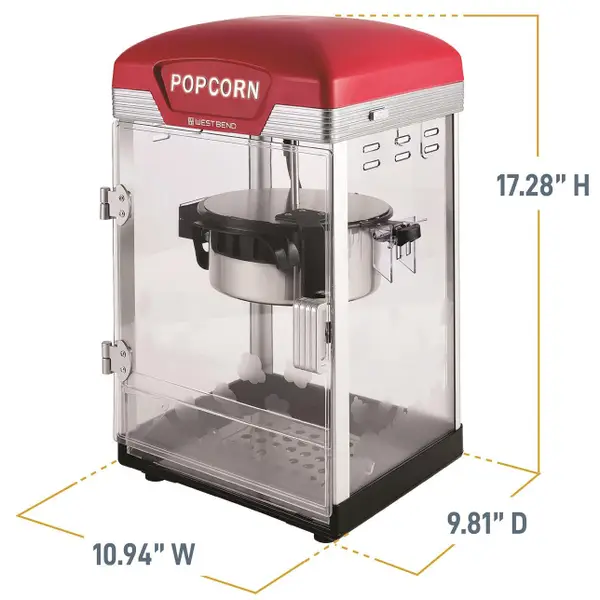 West Bend 4 Quart Theater Crazy Popcorn Machine - PCWBTCRD13