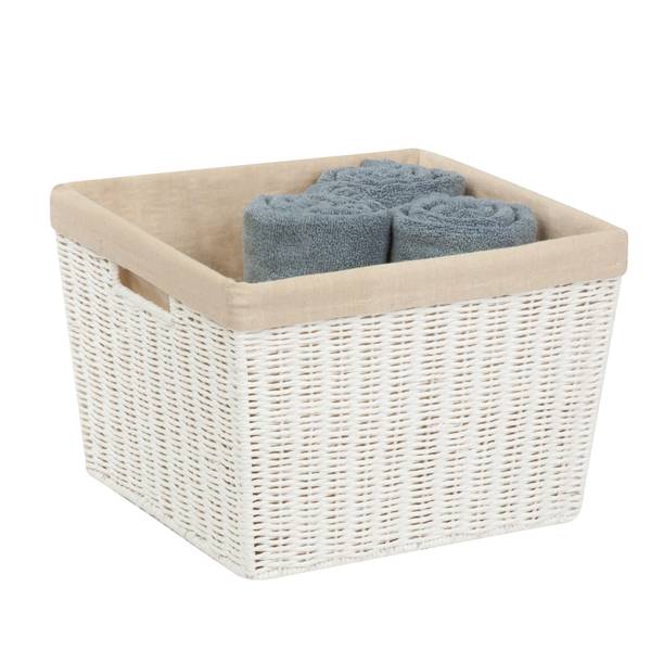 Photo of Large White Lined Basket