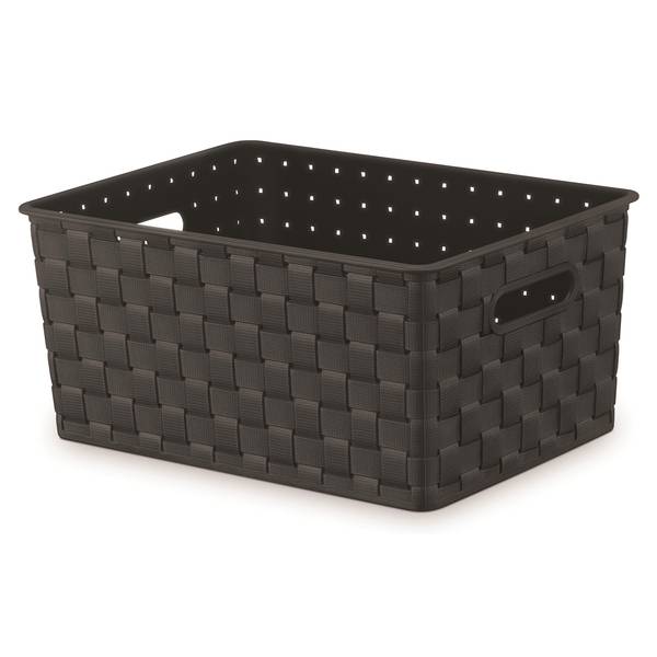 Photo of Black Woven Storage Tote