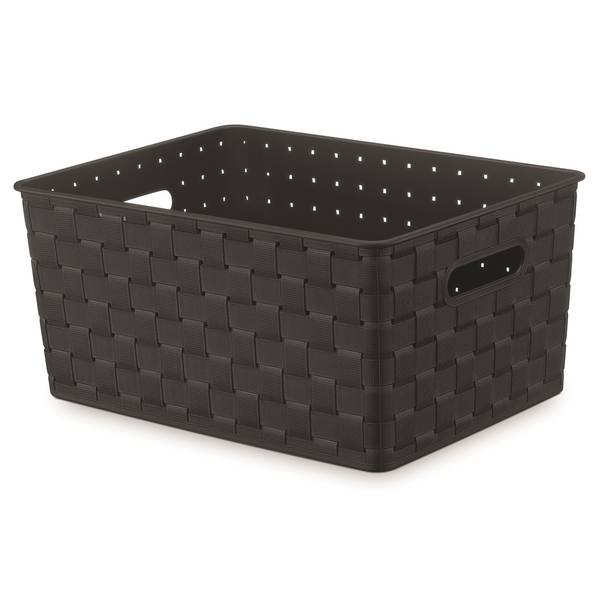 Photo of Black Woven Storage Tote