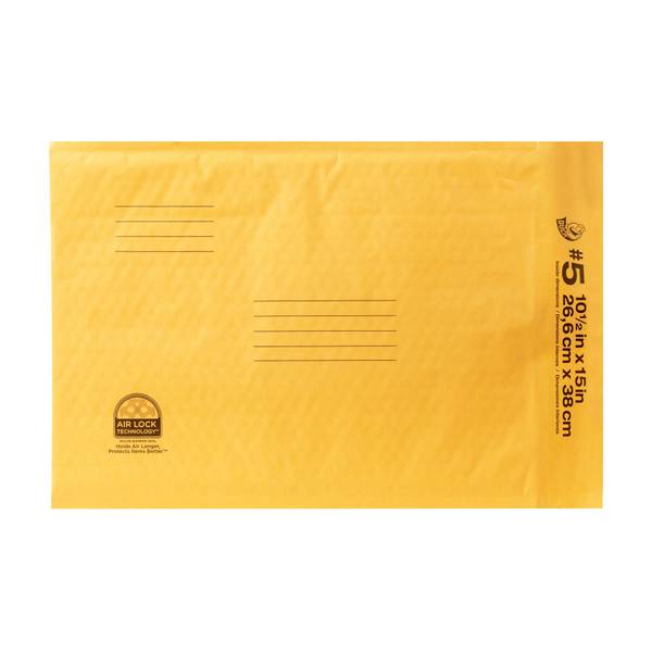 Photo of 10.5 in. x 15 in. #5 Kraft Bubble Mailer