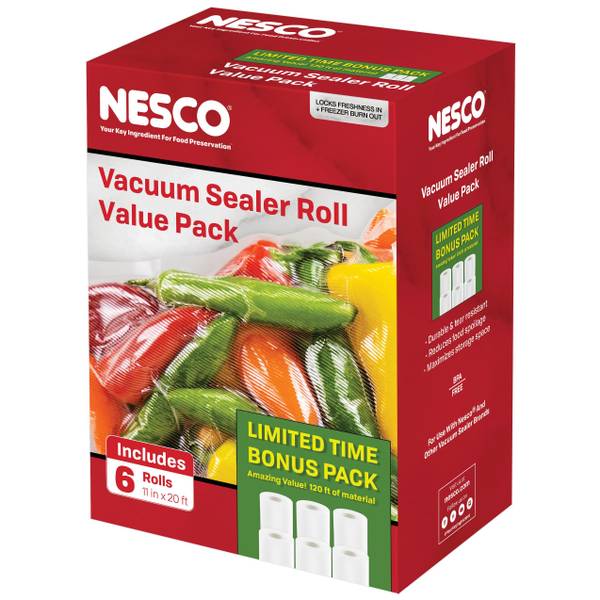 Photo of 6-Pack 11" x 20' Vacuum Sealer Rolls