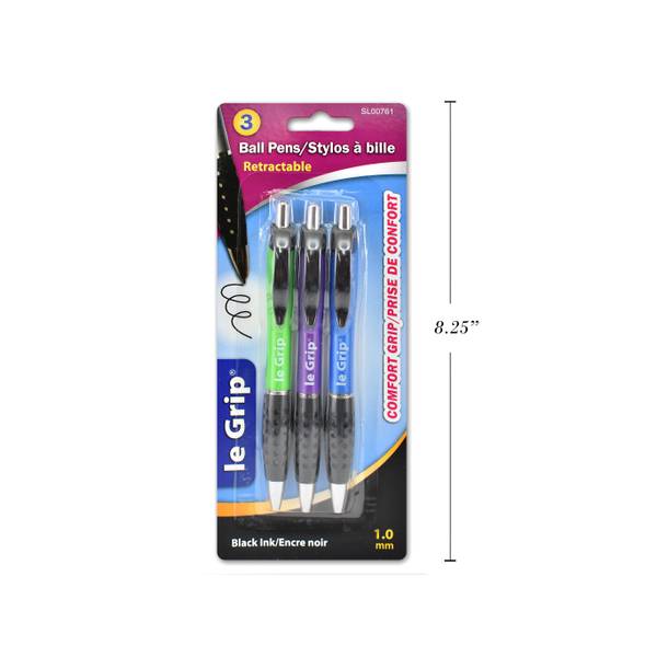 Photo of 3-Pack Retractable Ballpoint Pens