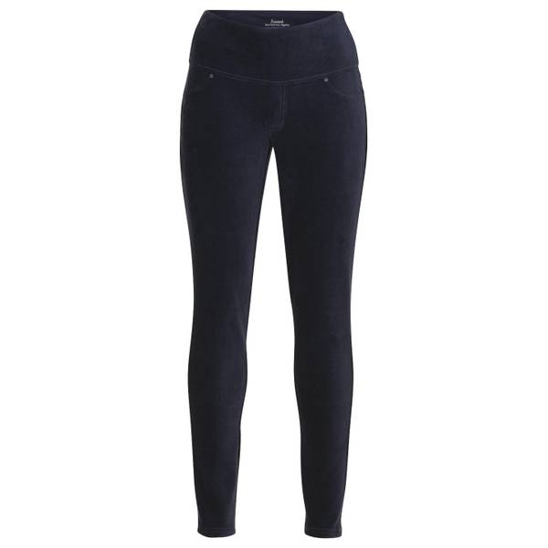 Cafe Marrekesh Women s Tummy Control Knit Cord Legging in Blue XL