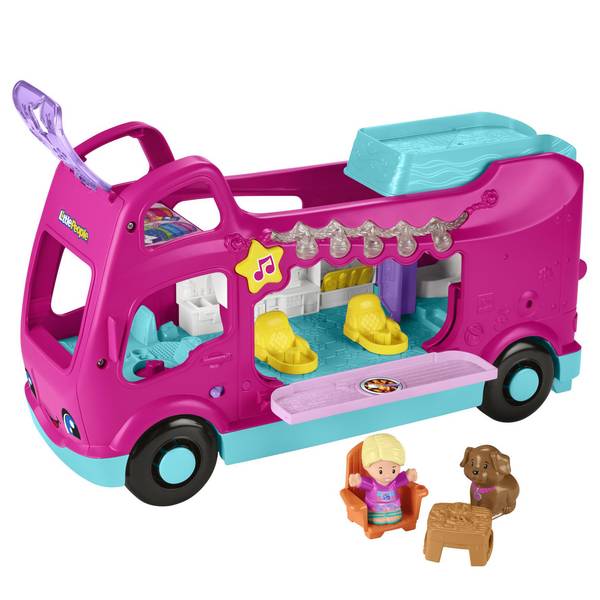Fisher-Price Little People Barbie Little Dreamcamper Rv Playset with Music, Lights and 2 Figures - Multi-Color