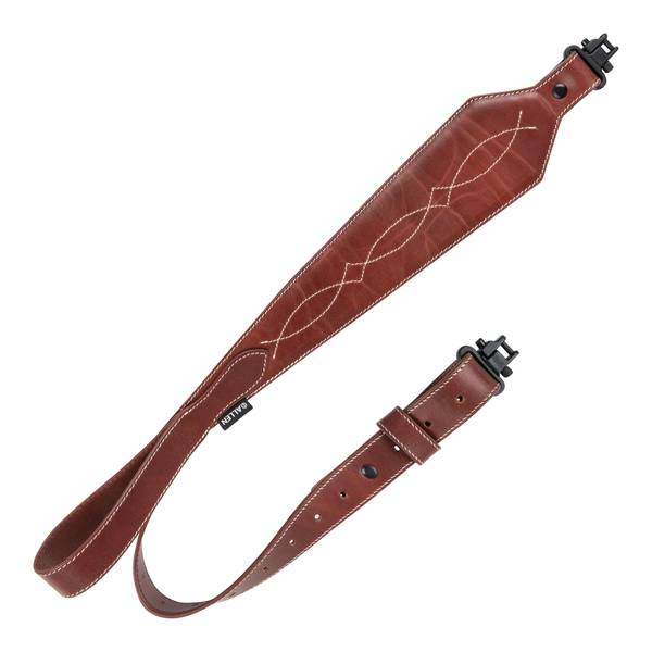 Photo of Heritage Brown Western Scallop Leather Rifle Sling