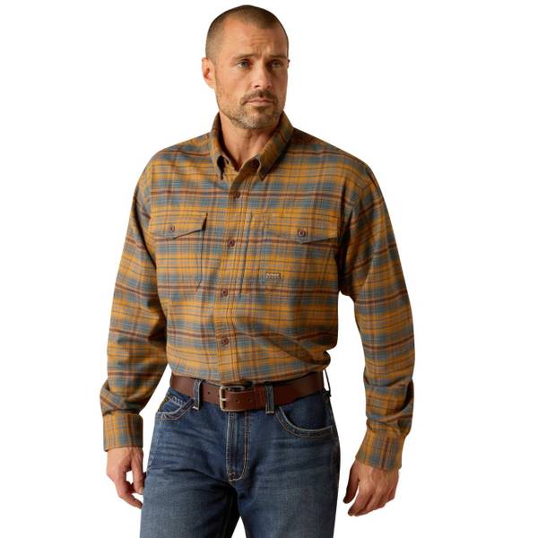 Ariat Men's Rebar Flannel DuraStretch Long Sleeve Work Shirt