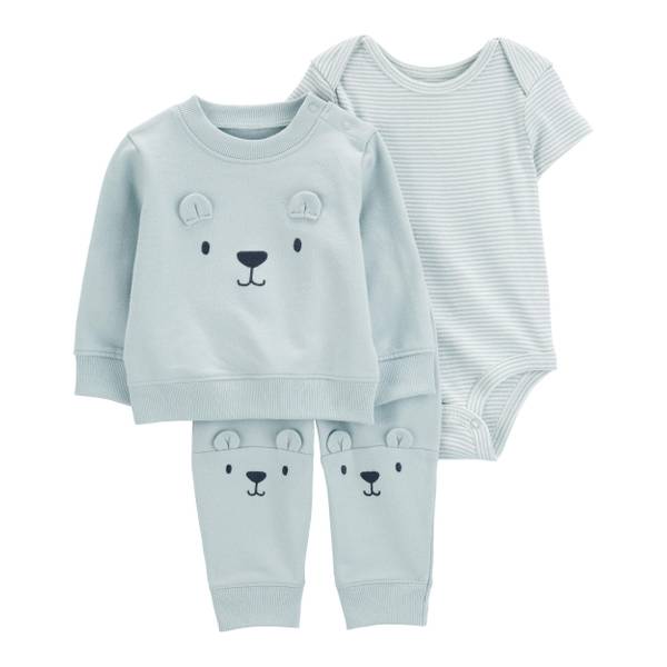 Carter's Infant Boy's 3-Piece Bear Little Cardigan Set - 1R527210-3M ...