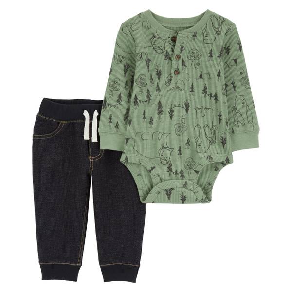 Carter's Infant Boy's 2Piece Woodland Creatures Bodysuit Pant Set