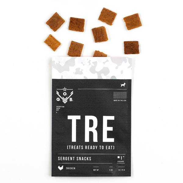 Photo of Chicken Squares TRE Sergeant Snacks Dog Treats, 5 oz Real Meat