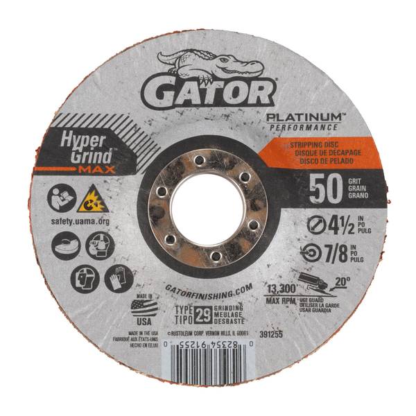 Photo of HyperGrind Max 5" Ceramic 4.5" Fiber Disc 50-grit