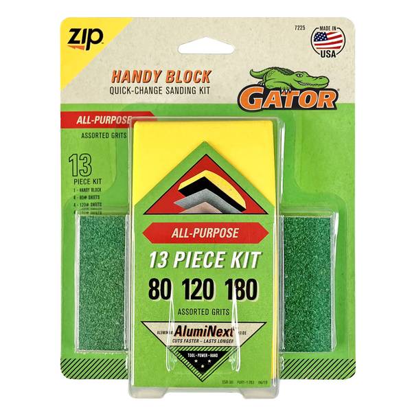 Gator All Purpose Zip Handy Block Sanding Kit - 722505GA | Blain's
