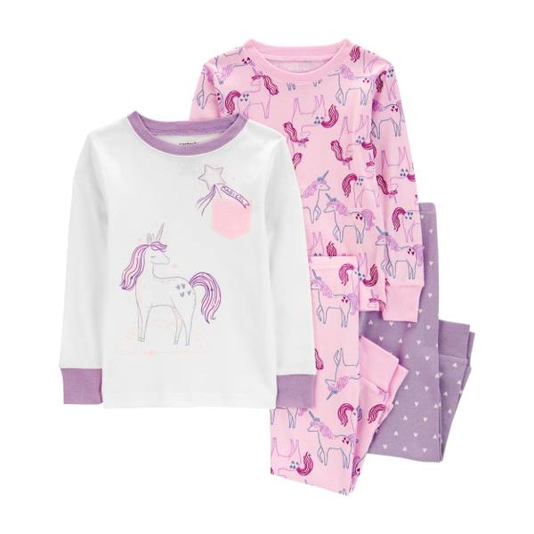 Kids Pajama Set Girls Pyjamas Size 8-10 Essentials Girls' Snug-Fit