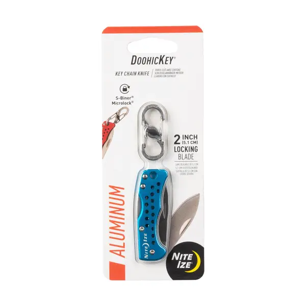 Nite Ize Blue DoohicKey Key Chain Knife - KMTK-03-R7 | Blain's