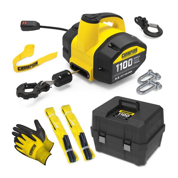 Photo of 1100 lb Portable 120-Volt Electric Winch Kit