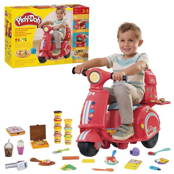 BEEP BEEP! 🛵 Play-Doh Pizza coming through! 🍕 The all-new Play-Doh Pizza Delivery Scooter Playset is here, where your littles can create, check-out, and deliver their favorite pies in style 🤩 Link