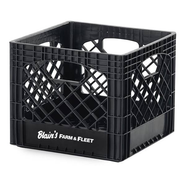 Photo of 13" x 13" x 11" Black Heavy Duty Milk Crate