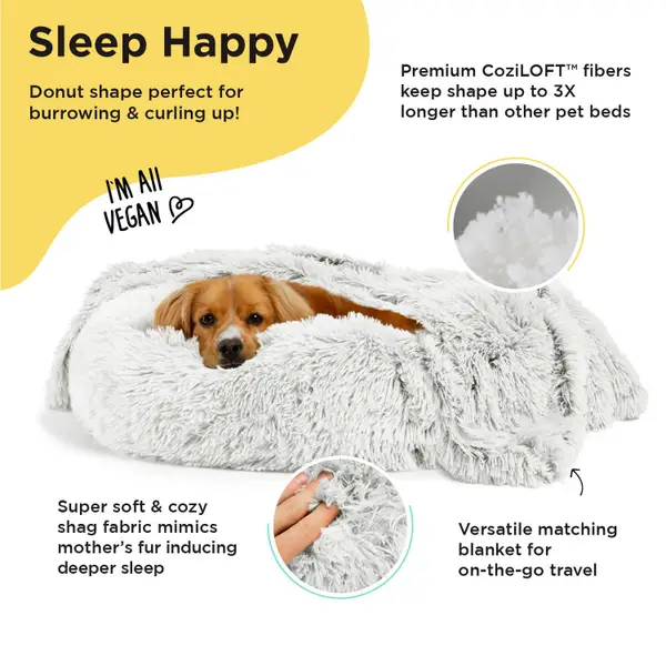 DOG IN BLANKET CDセット Calming-Donut-Dog-Bed-in-Lux-