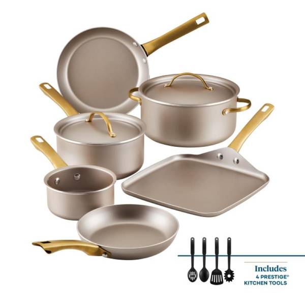 Photo of 12-Piece Radiant Nonstick Cookware Set with Prestige Tools