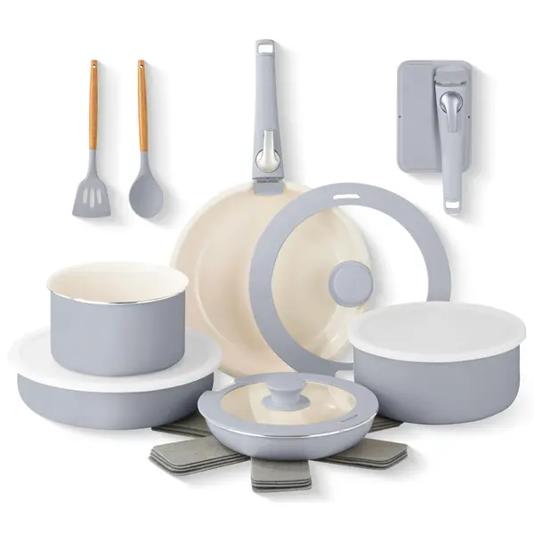 Gotham Steel 18-Piece Detachable Handle Cookware Set - 6063