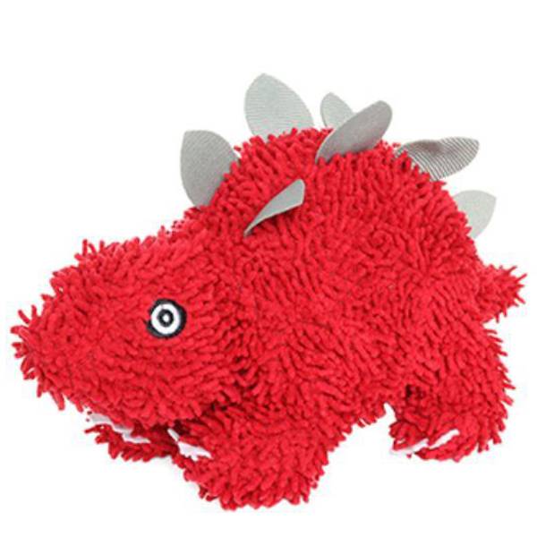 msmbadger 数量限定RED起毛 3ｘ3ｍｍBZセミドライ Lサイズ Mighty Dog Mighty Microfiber Ball Medium Stegosaurus Red