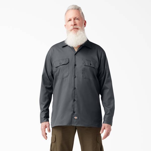 Photo of Men's FLEX Relaxed Fit Long Sleeve Work Shirt