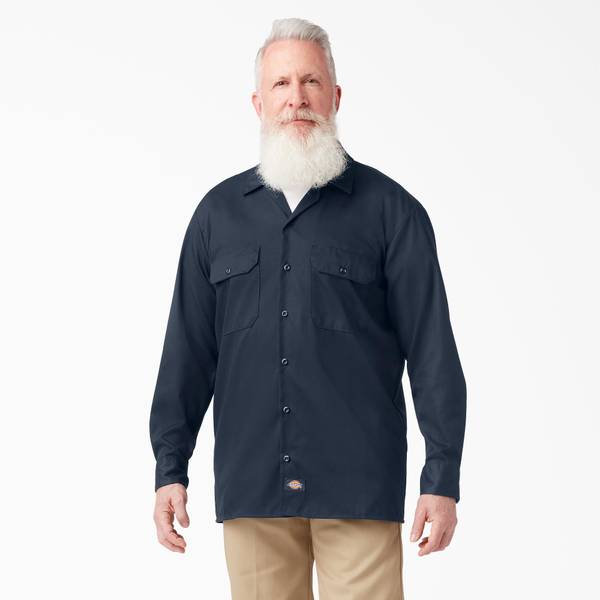 Photo of Men's FLEX Relaxed Fit Long Sleeve Work Shirt