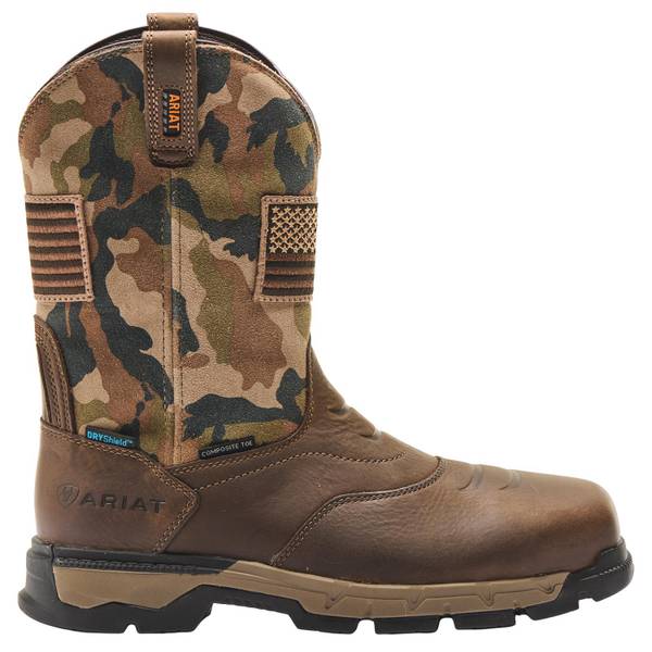 ARIAT Men's Rebar Flex Western Patriot Waterproof Composite Toe Work Boots 