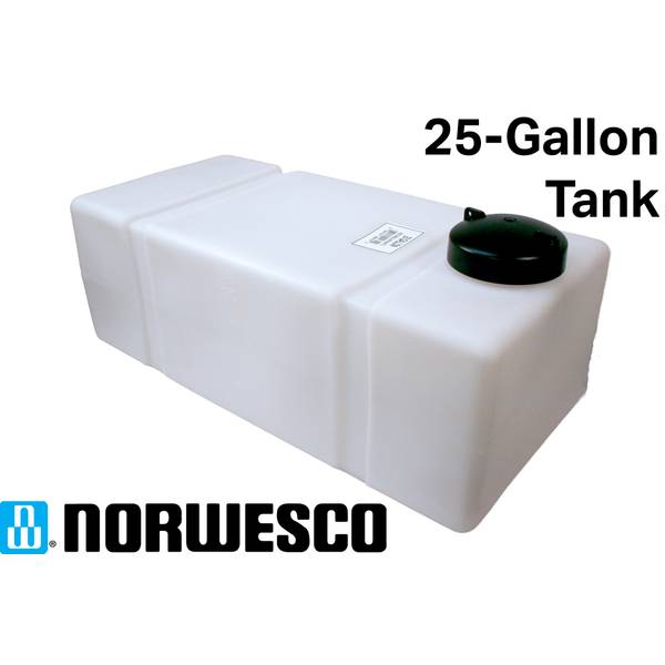 Norwesco 25 Gallon Rectangular Flat Bottom Utility Tank - 45879-DS