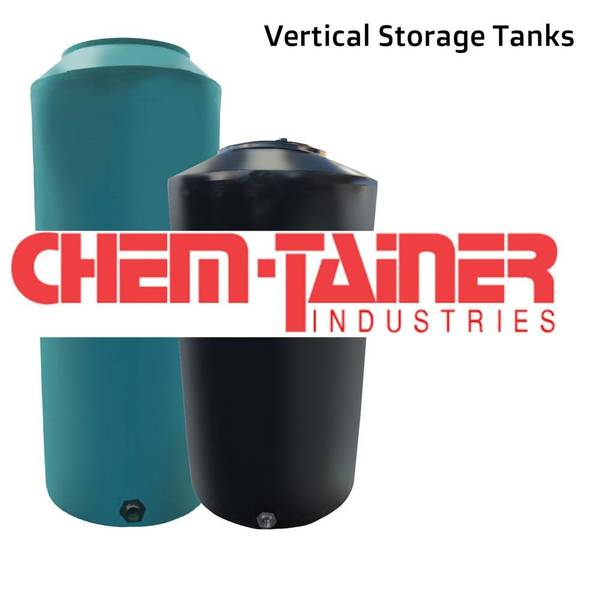 Chem Trainer 55-Gallon Black Vertical Water Tank - TC2038IW-BLACK